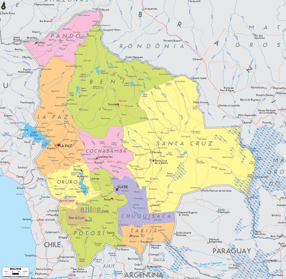 [Update] Bản đồ hành chính đất nước Bolivia (Bolivia Map) phóng to năm 2022 28