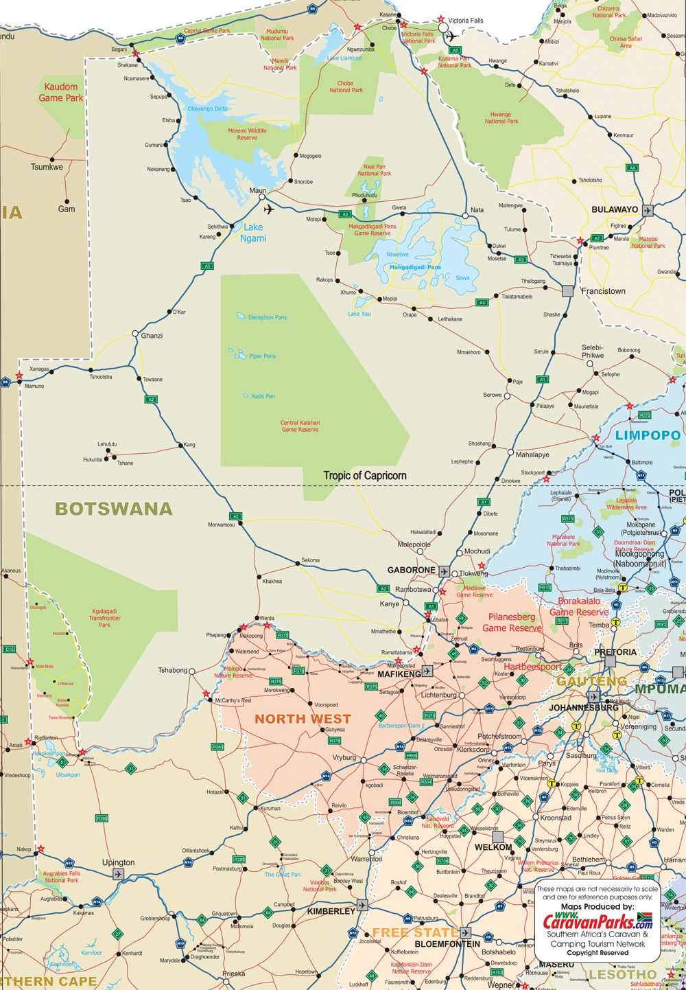 [Update] Bản đồ hành chính đất nước Botswana (Botswana Map) phóng to năm 2022 25