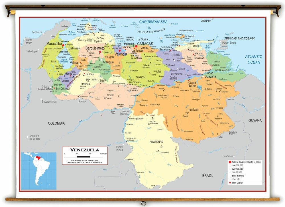 [Update] Bản đồ hành chính đất nước Venezuela (Venezuela Map) phóng to năm 2022 27