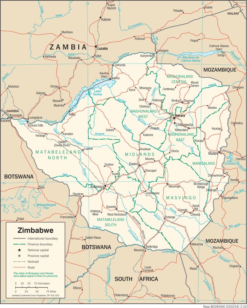 [Update] Bản đồ hành chính đất nước Zimbabwe (Zimbabwe Map) phóng to năm 2022 17