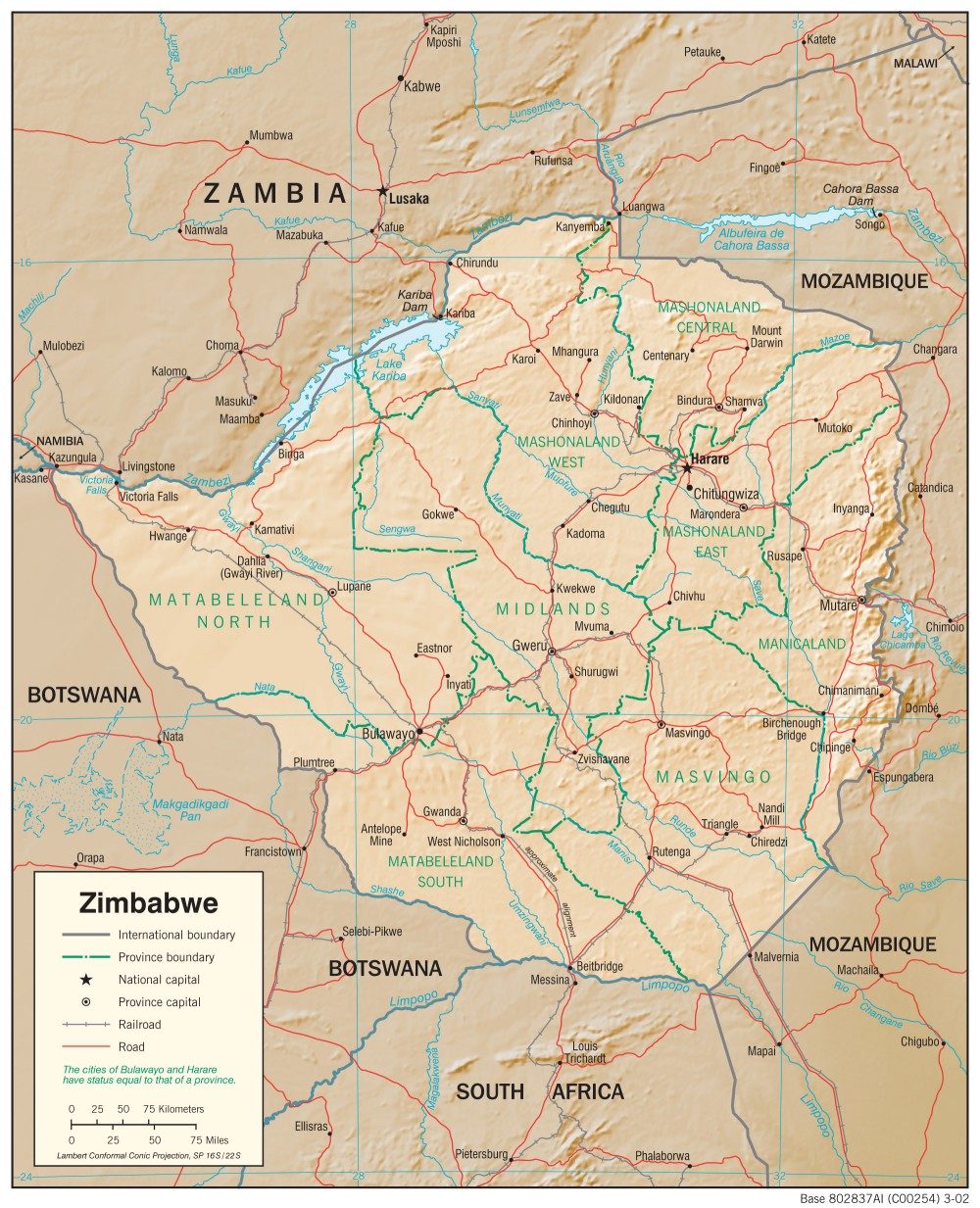 [Update] Bản đồ hành chính đất nước Zimbabwe (Zimbabwe Map) phóng to năm 2022 19