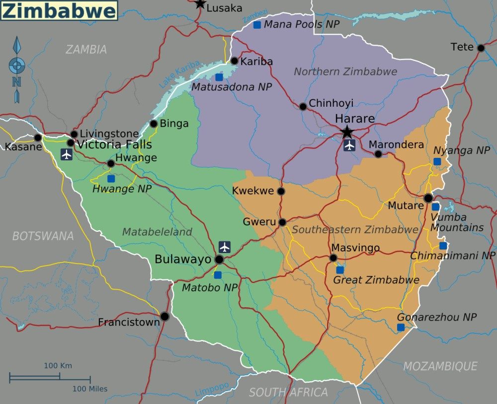 [Update] Bản đồ hành chính đất nước Zimbabwe (Zimbabwe Map) phóng to năm 2022 18