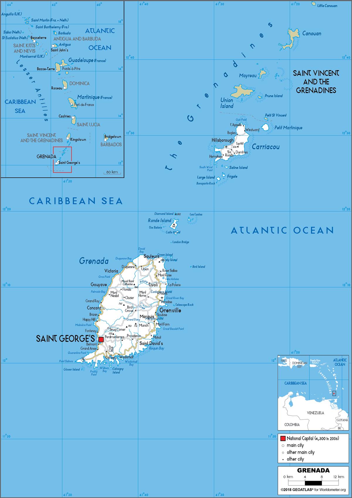 [Update] Bản đồ hành chính đất nước Grenada (Grenada Map) phóng to năm 2022 17
