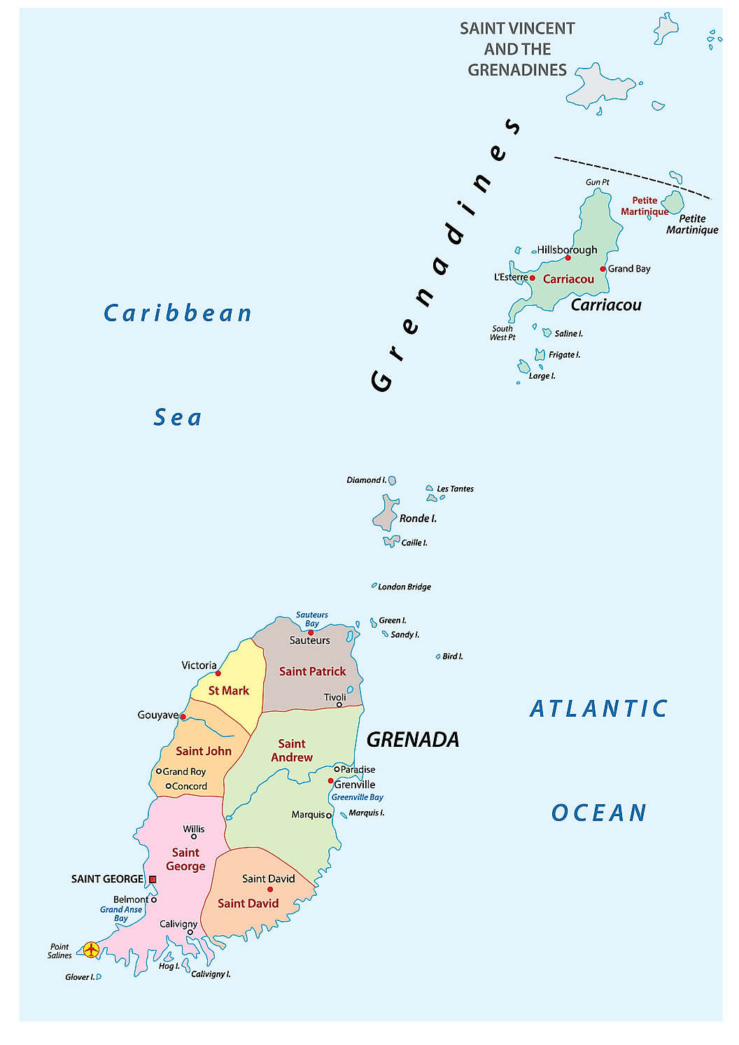 [Update] Bản đồ hành chính đất nước Grenada (Grenada Map) phóng to năm 2022 14