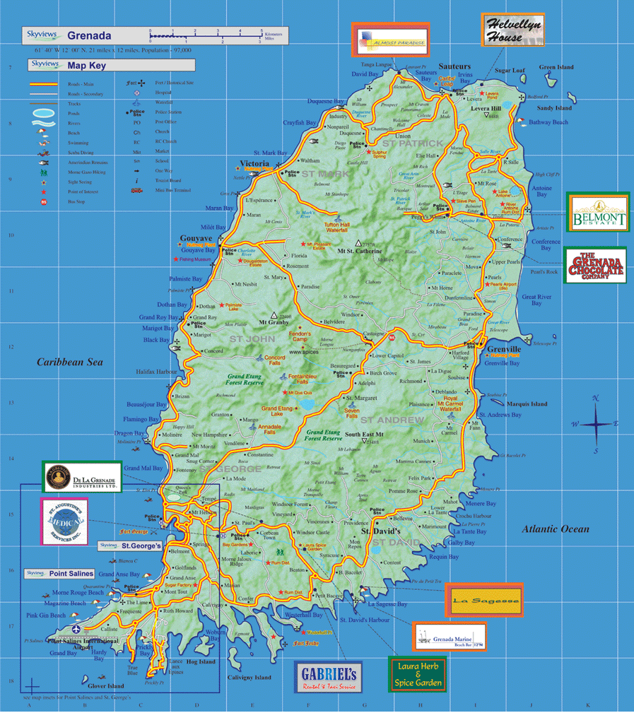 [Update] Bản đồ hành chính đất nước Grenada (Grenada Map) phóng to năm 2022 15