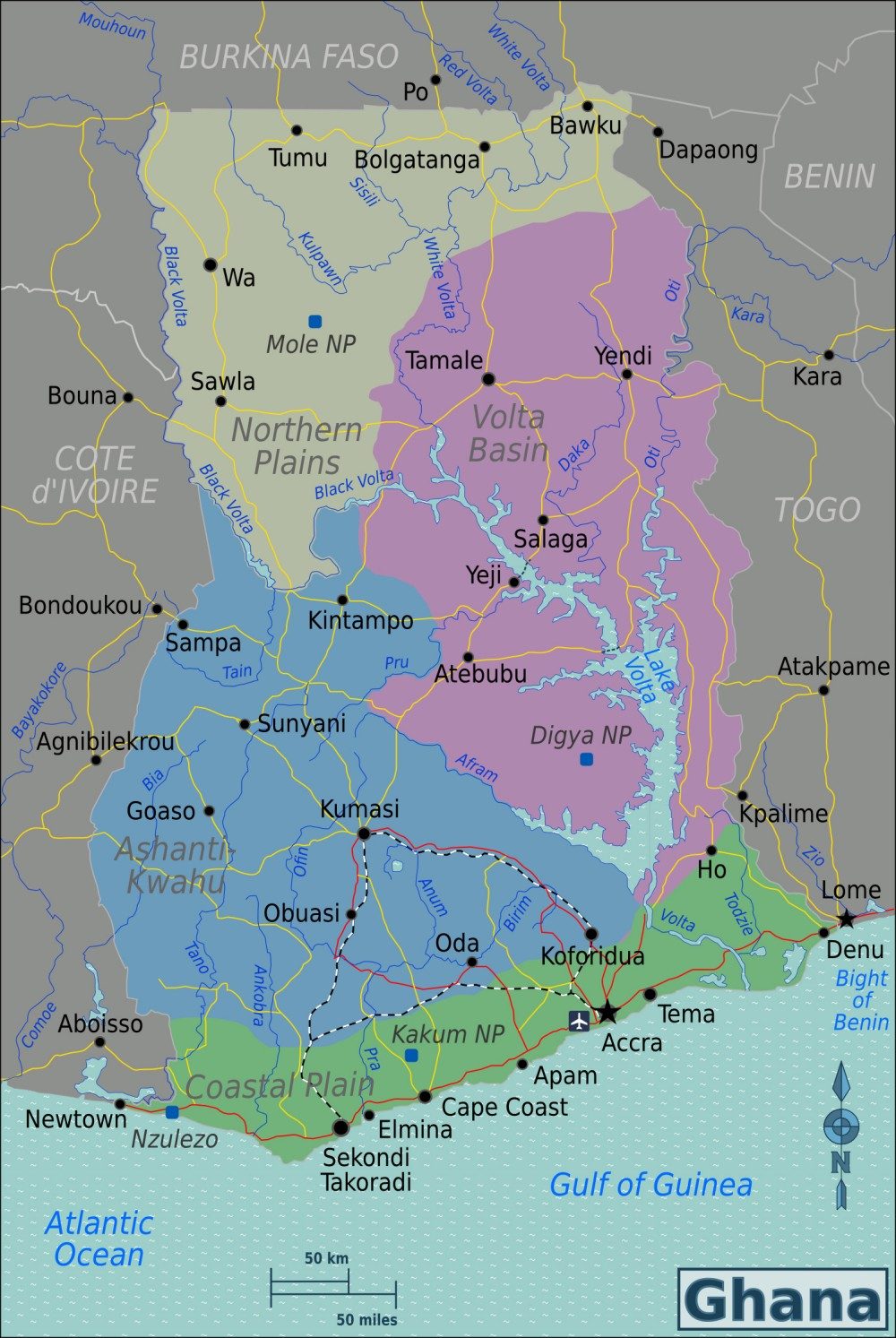 [Update] Bản đồ hành chính đất nước Ghana (Ghana Map) phóng to năm 2022 19