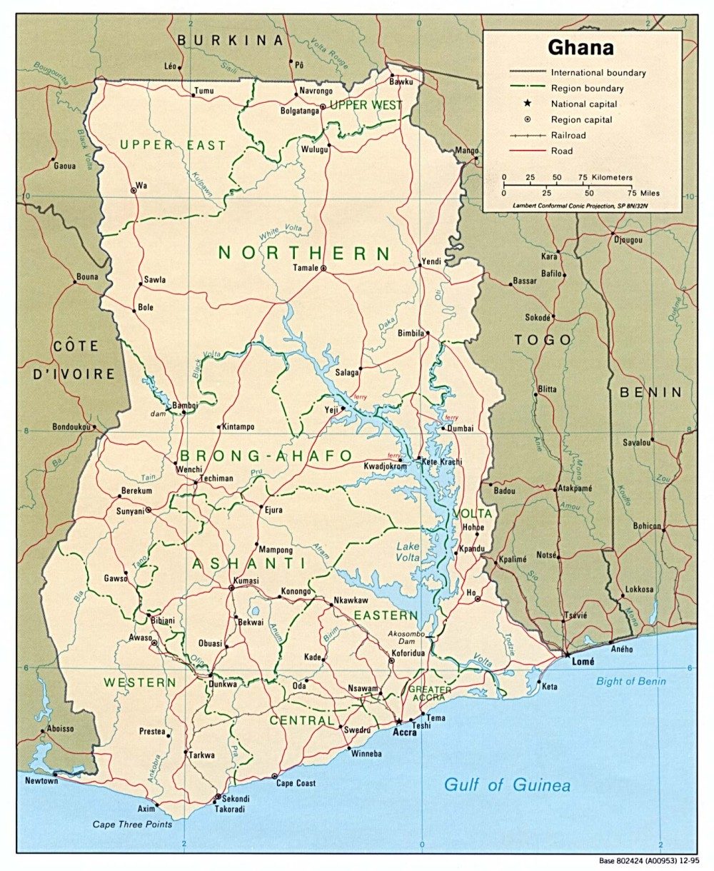 [Update] Bản đồ hành chính đất nước Ghana (Ghana Map) phóng to năm 2022 20