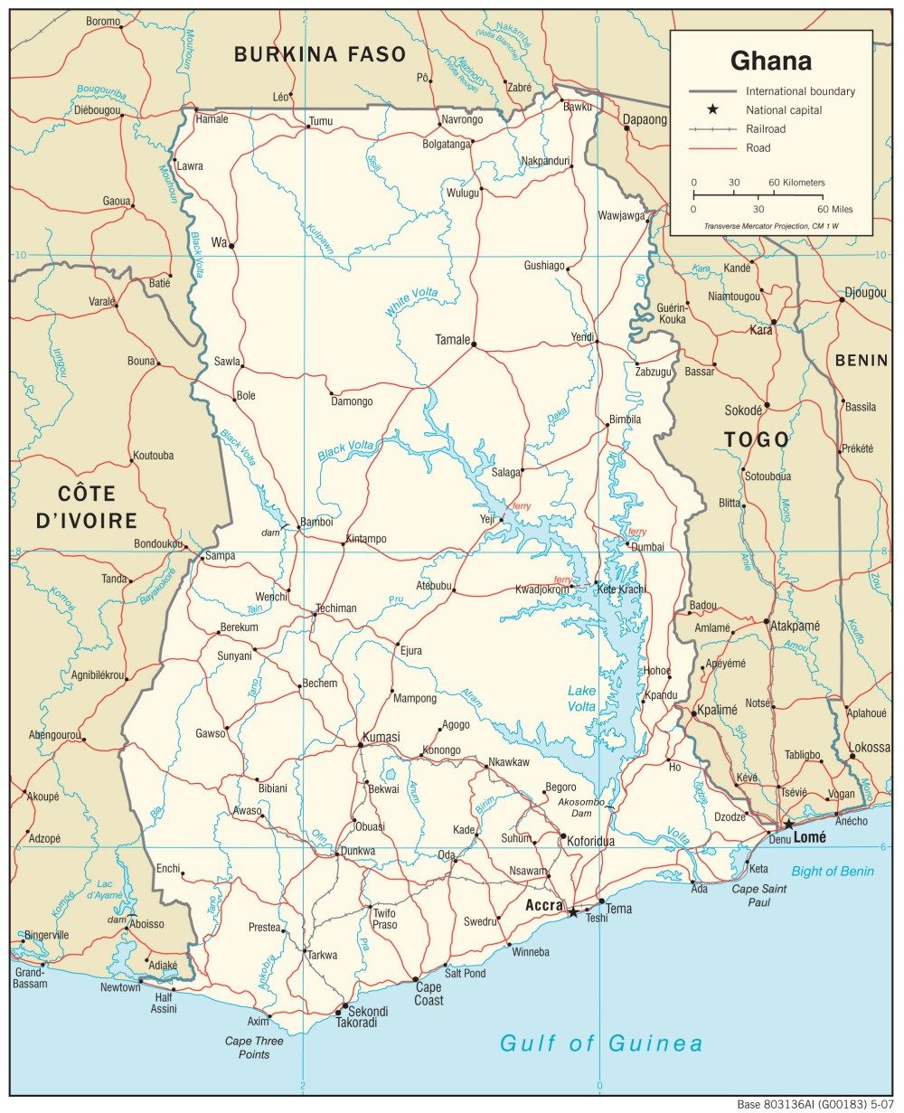 [Update] Bản đồ hành chính đất nước Ghana (Ghana Map) phóng to năm 2022 21