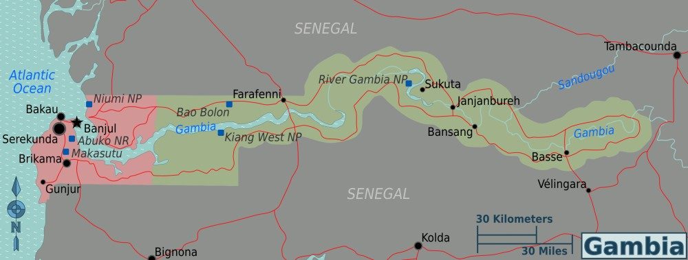 [Update] Bản đồ hành chính đất nước Gambia (Gambia Map) phóng to năm 2022 19