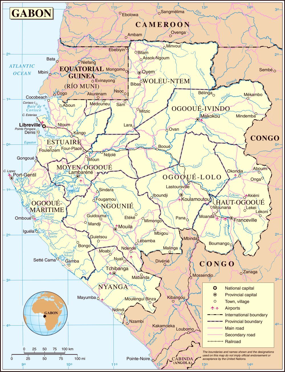 [Update] Bản đồ hành chính đất nước Gabon (Gabon Map) phóng to năm 2022 18