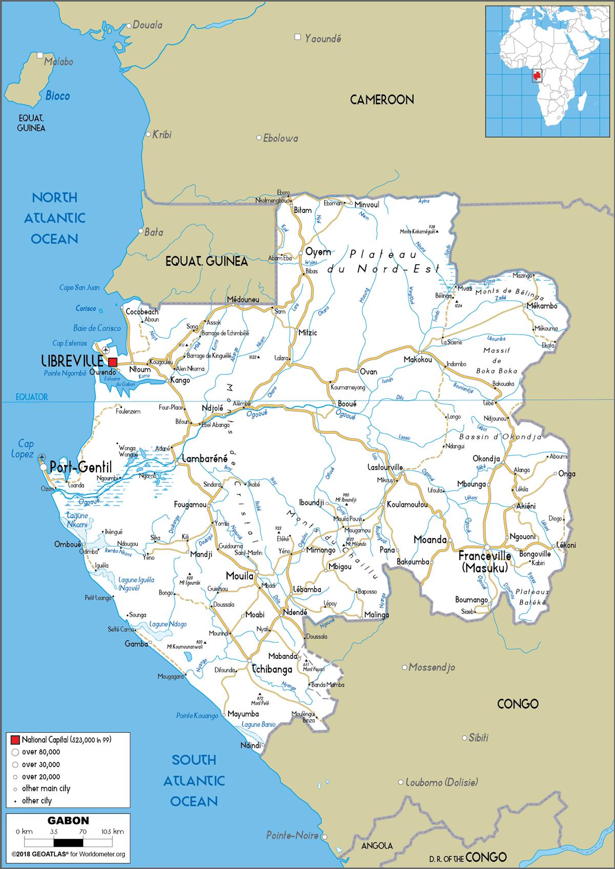 [Update] Bản đồ hành chính đất nước Gabon (Gabon Map) phóng to năm 2022 16