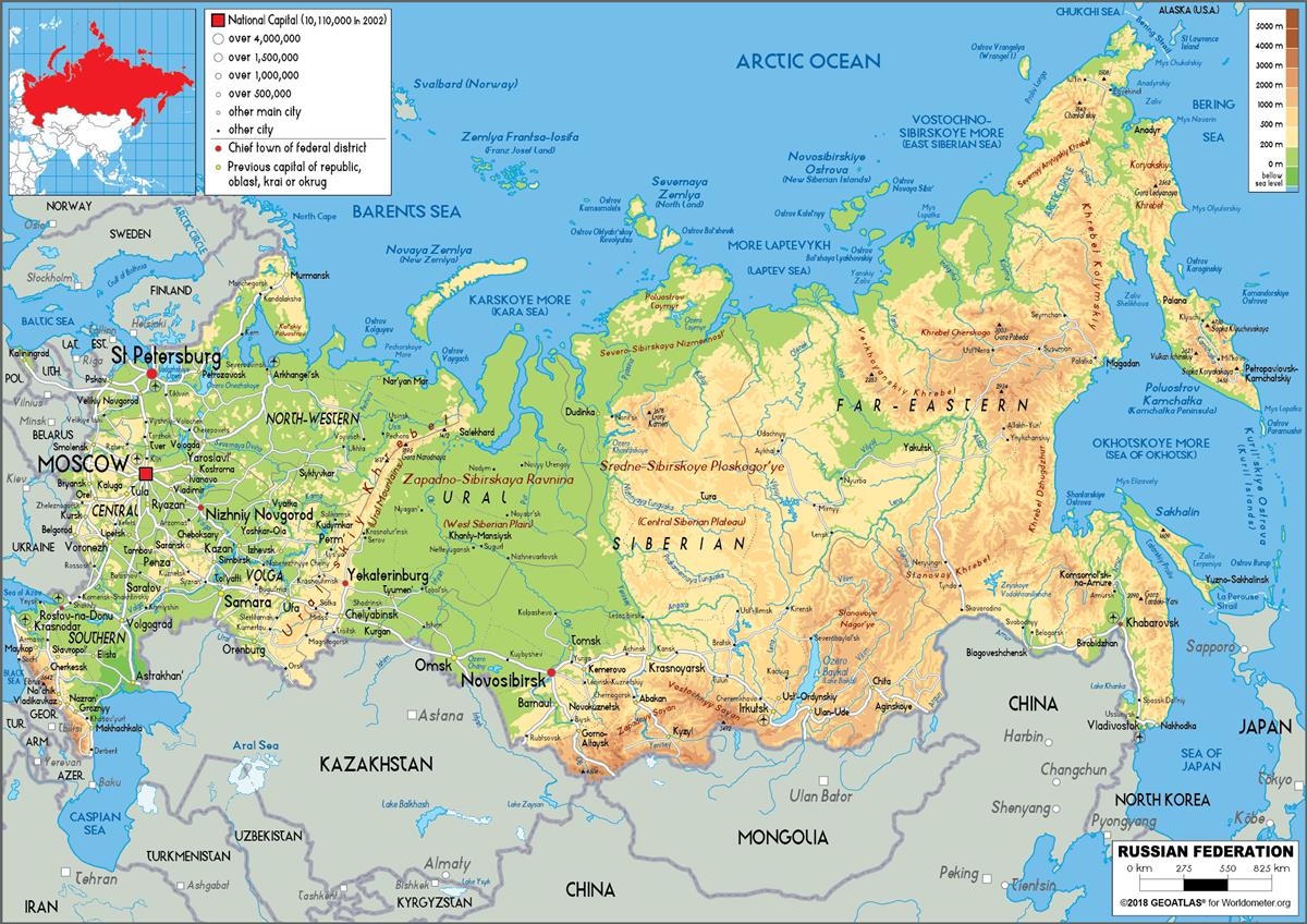 bản đồ russia