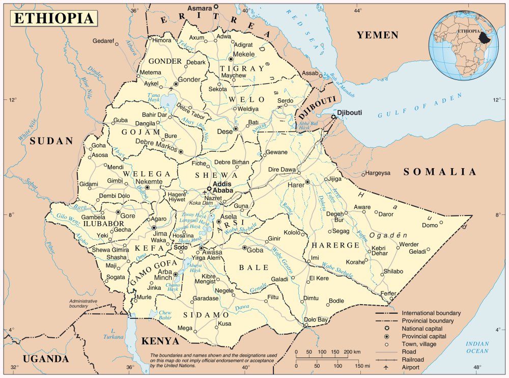 [Update] Bản đồ hành chính đất nước Ethiopia (Ethiopia Map) phóng to năm 2022 22