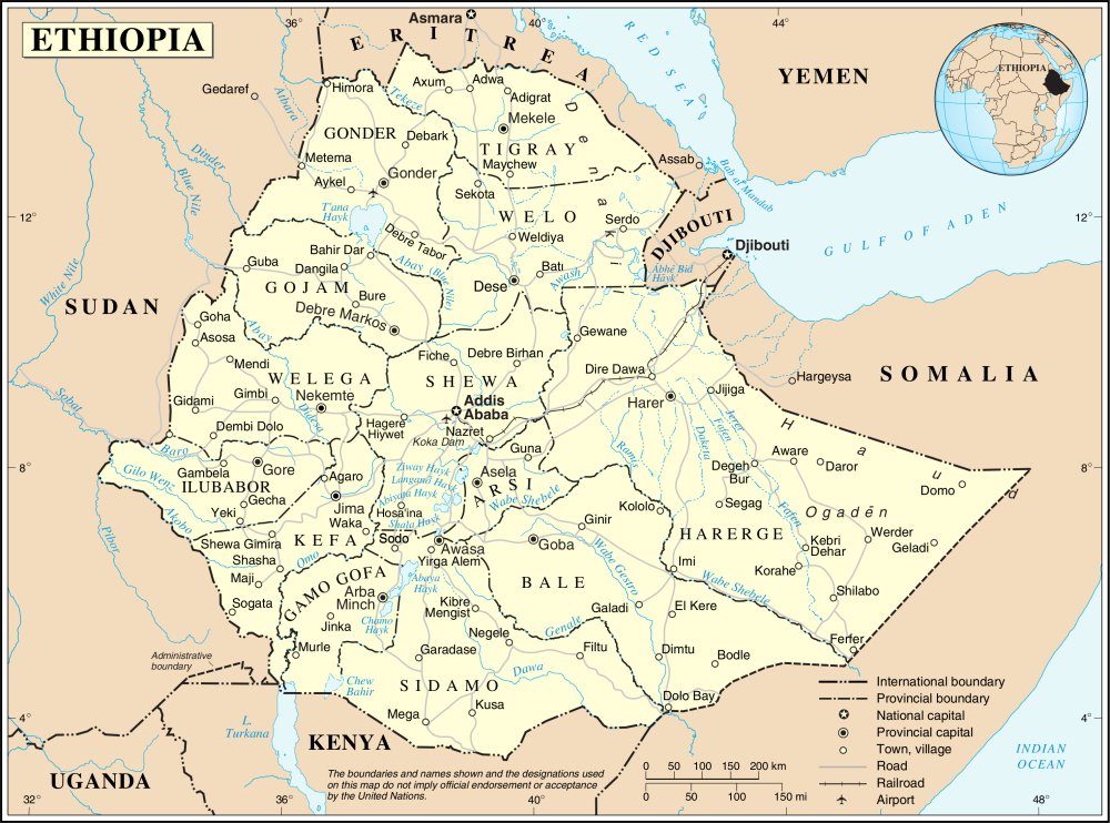 [Update] Bản đồ hành chính đất nước Ethiopia (Ethiopia Map) phóng to năm 2022 18