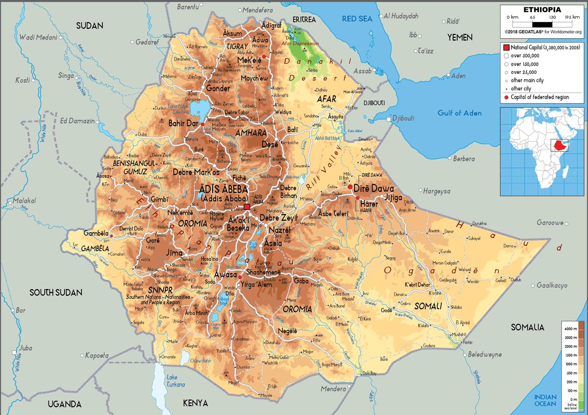 [Update] Bản đồ hành chính đất nước Ethiopia (Ethiopia Map) phóng to năm 2022 16