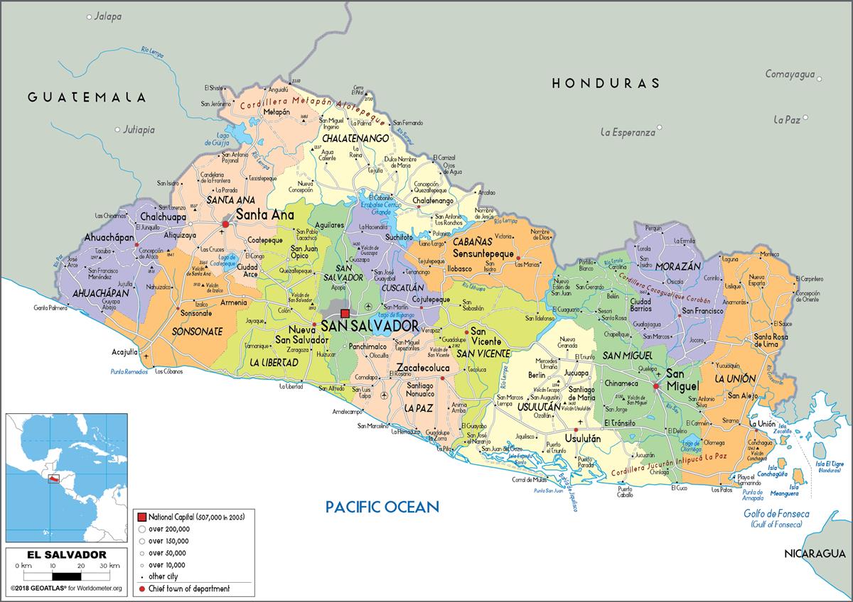 [Update] Bản đồ hành chính đất nước El Salvador (El Salvador Map) phóng to năm 2022 19