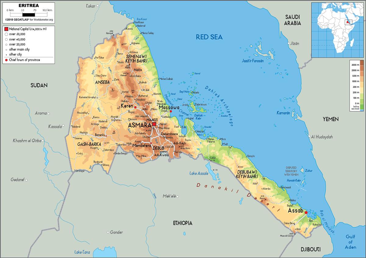 [Update] Bản đồ hành chính đất nước Eritrea (Eritrea Map) phóng to năm 2022 20