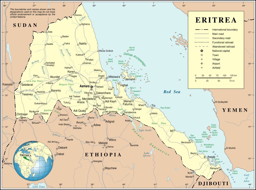 [Update] Bản đồ hành chính đất nước Eritrea (Eritrea Map) phóng to năm 2022 28