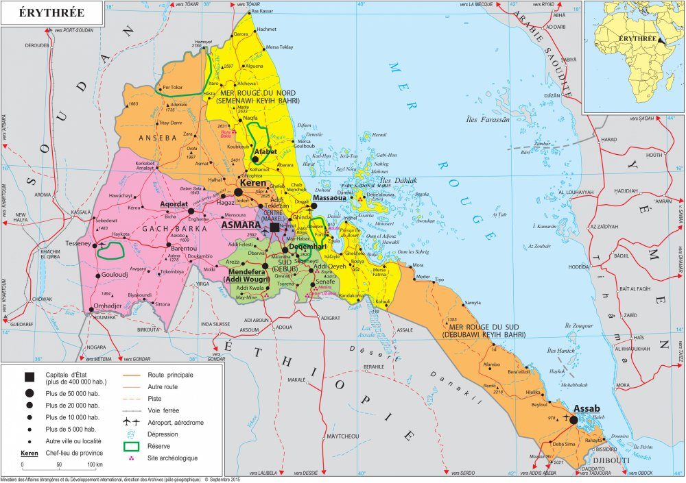 [Update] Bản đồ hành chính đất nước Eritrea (Eritrea Map) phóng to năm 2022 23