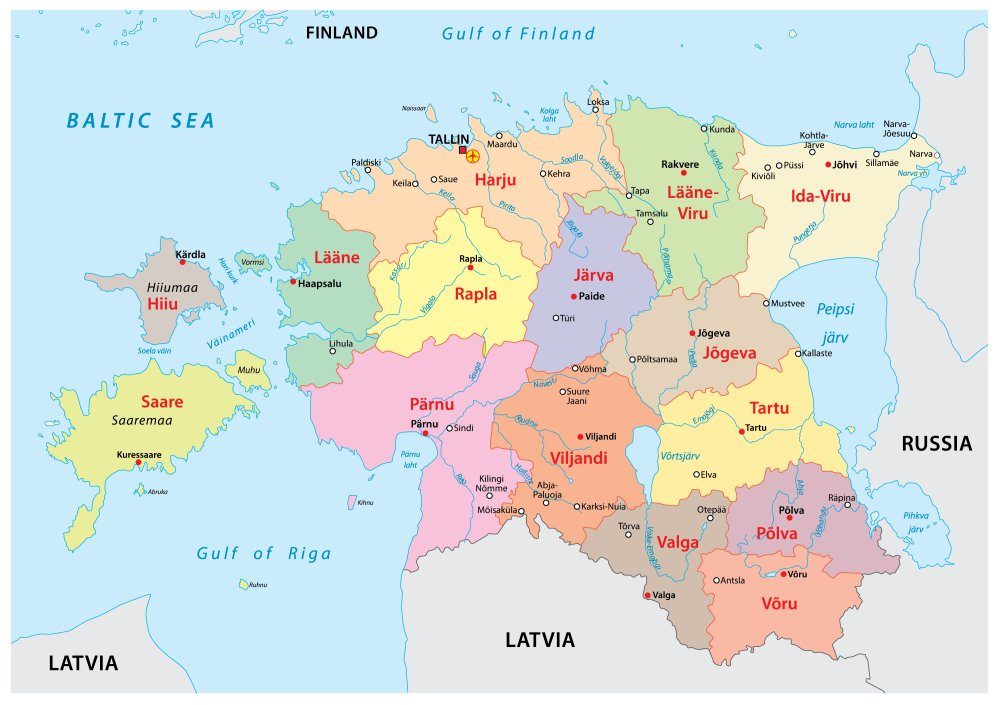 [Update] Bản đồ hành chính đất nước Estonia (Estonia Map) phóng to năm 2022 27