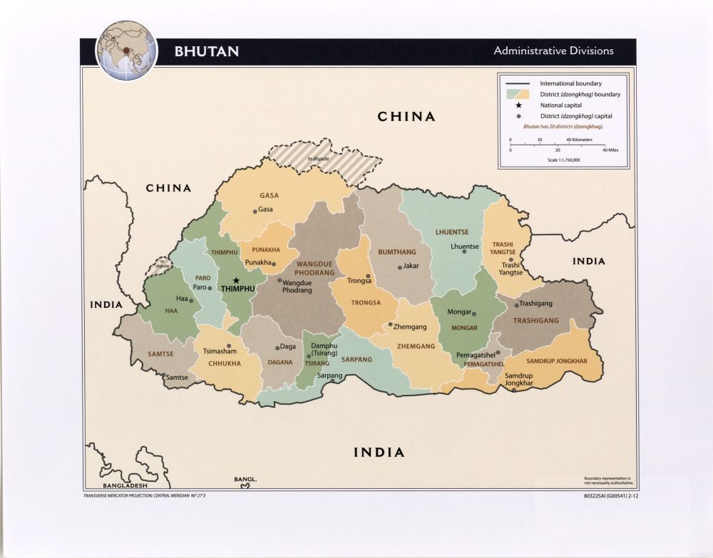 [Update] Bản đồ hành chính đất nước Bhutan (Bhutan Map) phóng to năm 2022 28