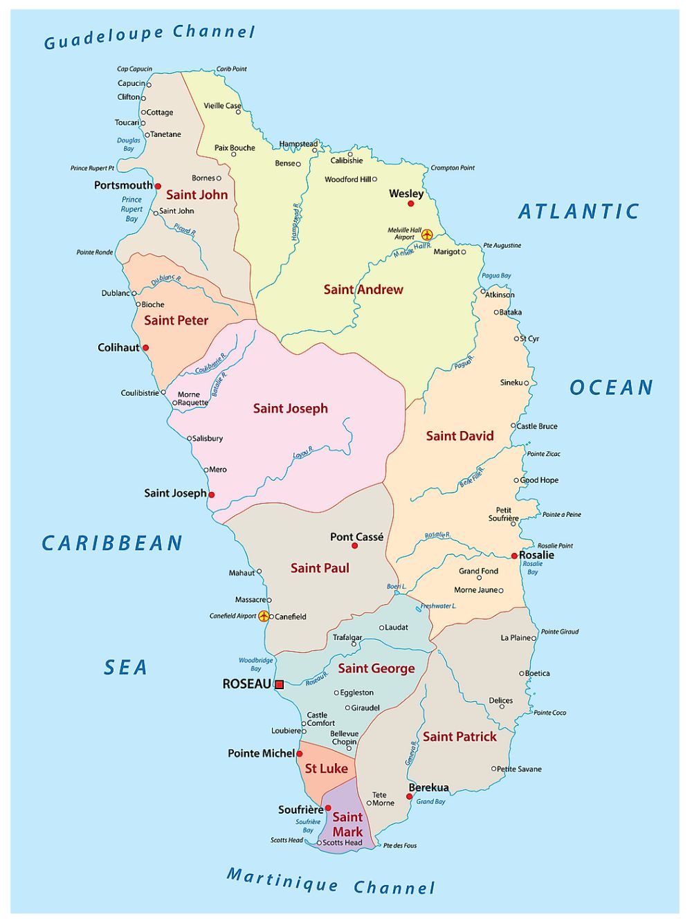 [Update] Bản đồ hành chính đất nước Dominica (Dominica Map) phóng to năm 2022 32