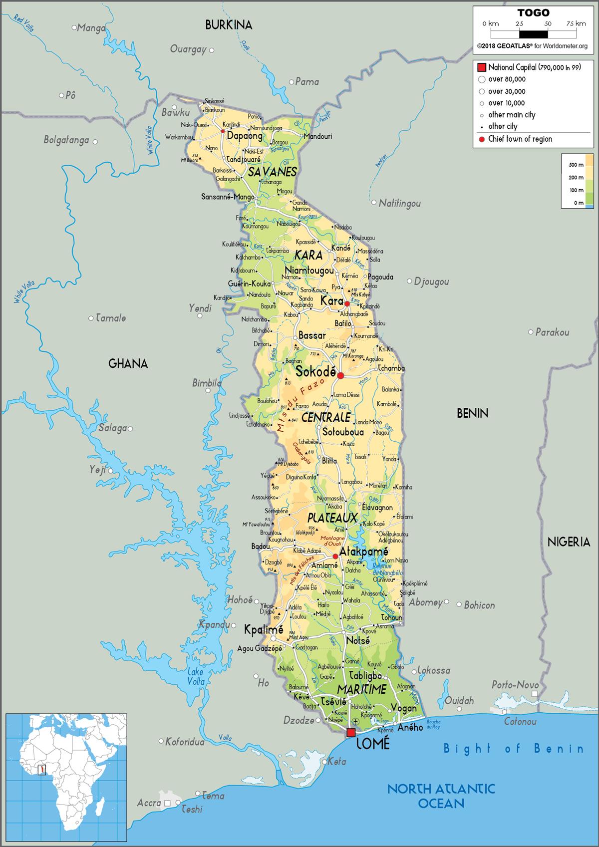 [Update] Bản đồ hành chính đất nước Togo (Togo Map) phóng to năm 2022 16