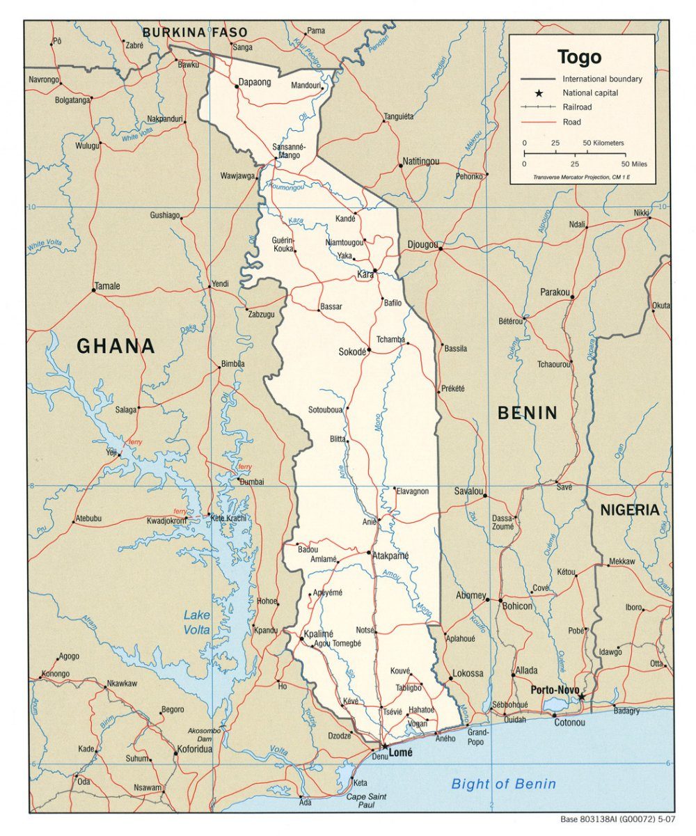 [Update] Bản đồ hành chính đất nước Togo (Togo Map) phóng to năm 2022 22