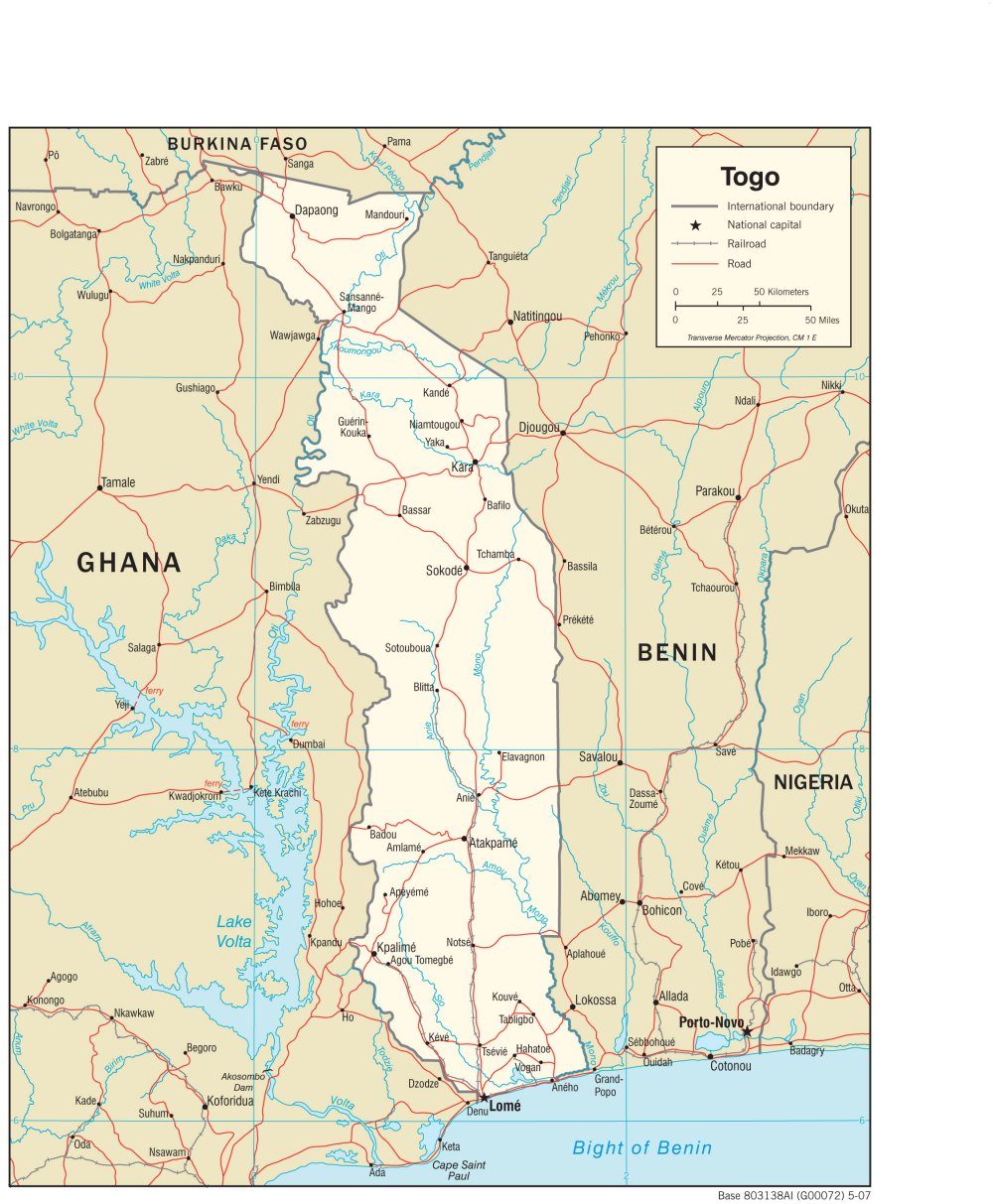 [Update] Bản đồ hành chính đất nước Togo (Togo Map) phóng to năm 2022 20