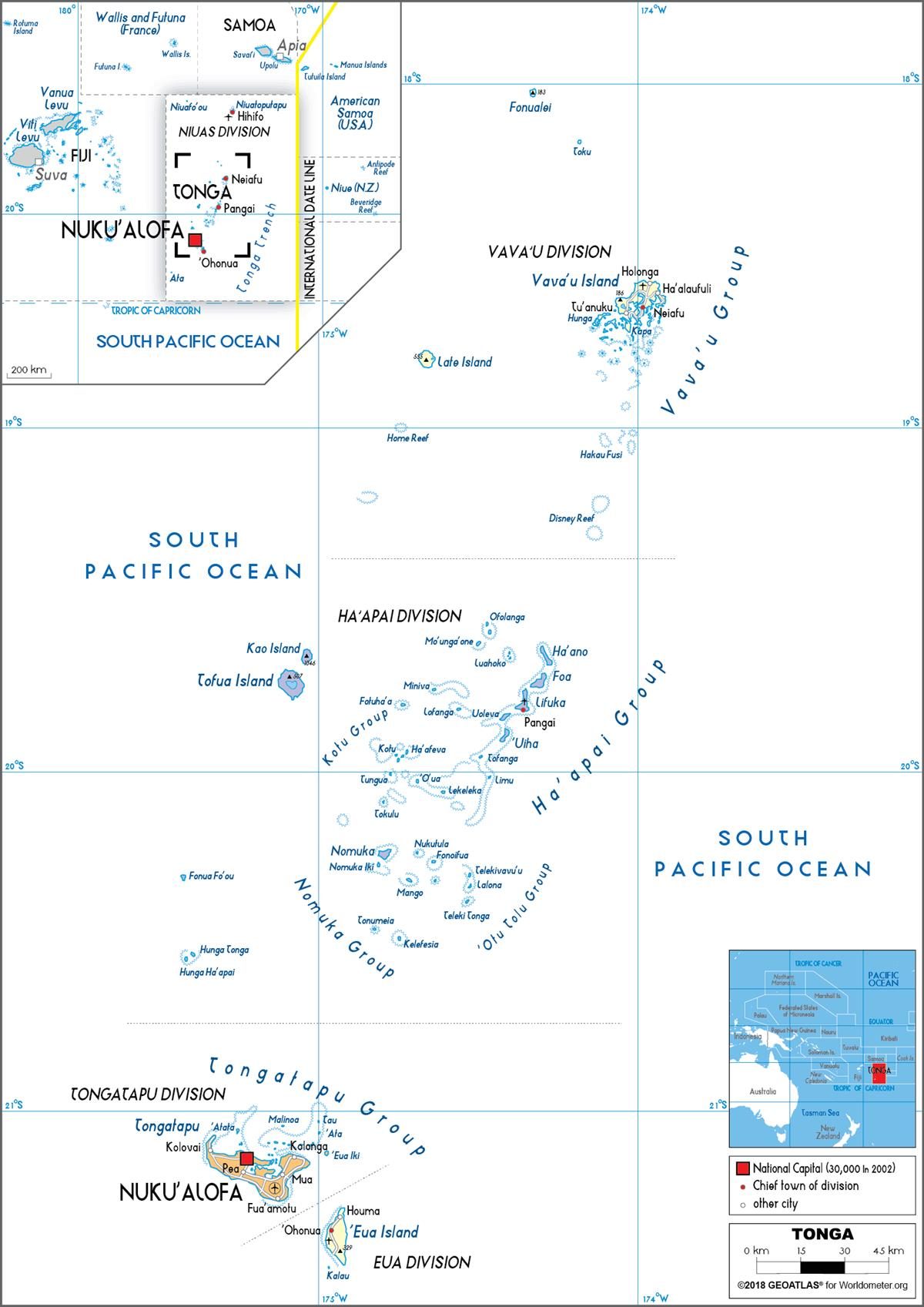 [Update] Bản đồ hành chính đất nước Tonga (Tonga Map) phóng to năm 2022 14