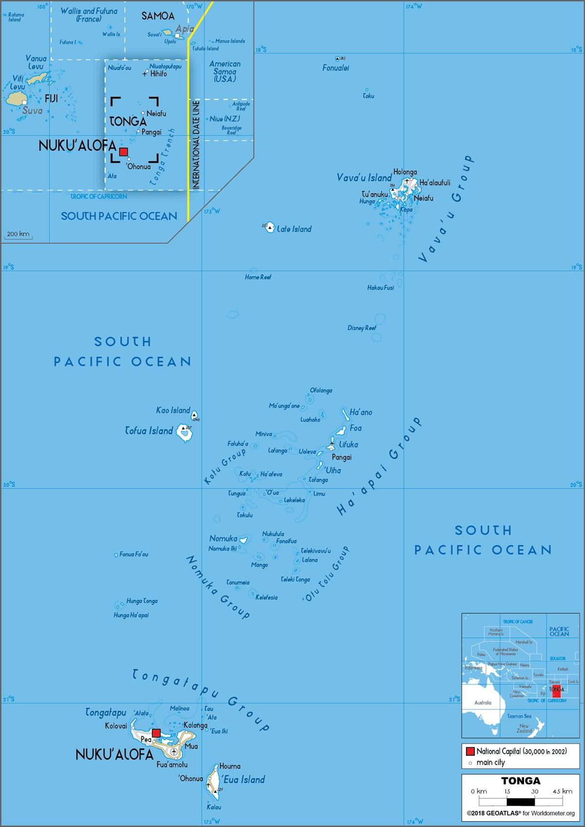 [Update] Bản đồ hành chính đất nước Tonga (Tonga Map) phóng to năm 2022 15