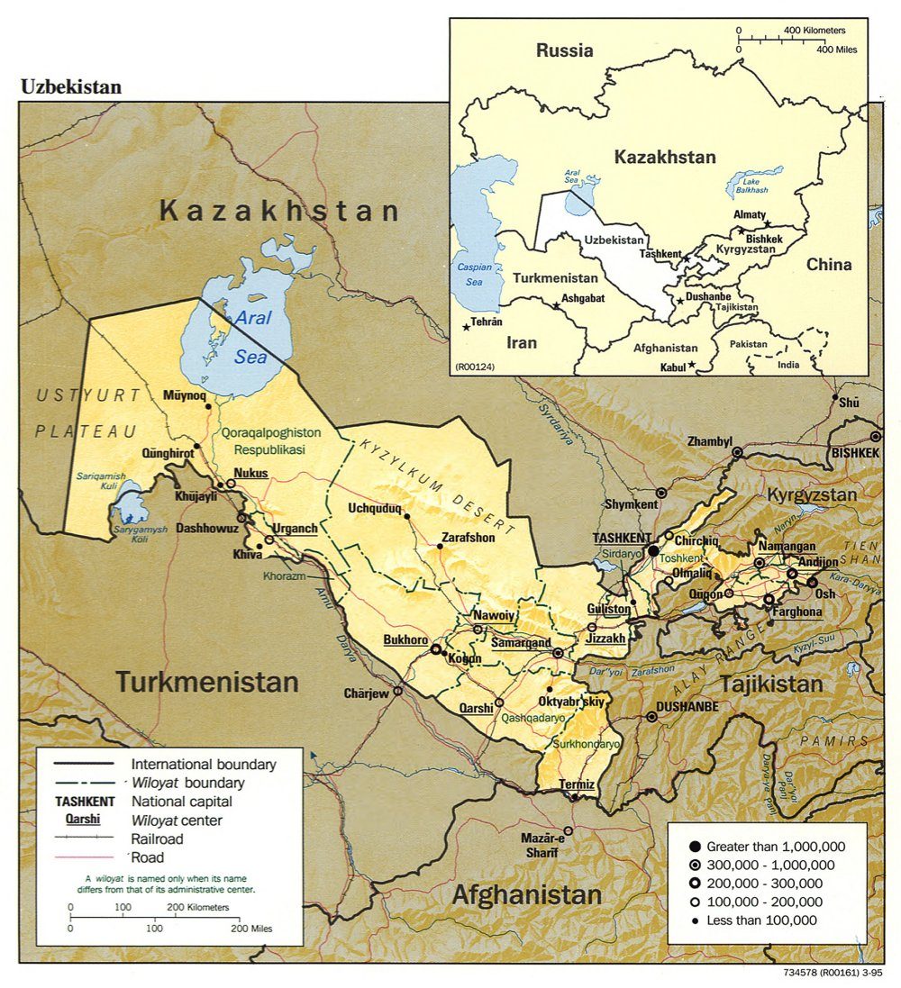 [Update] Bản đồ hành chính đất nước Uzbekistan (Uzbekistan Map) phóng to năm 2022 19