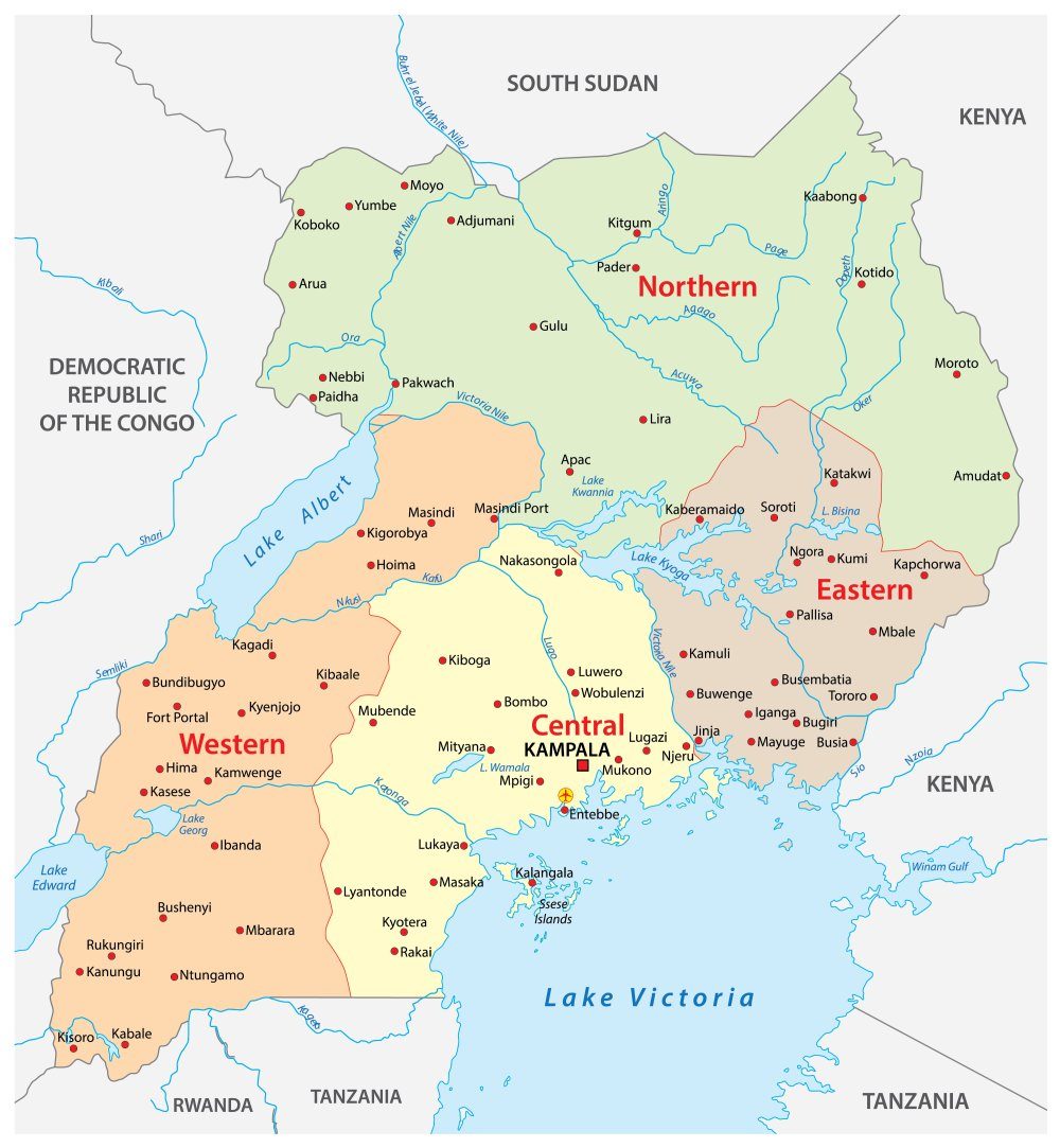[Update] Bản đồ hành chính đất nước Uganda (Uganda Map) phóng to năm 2022 21