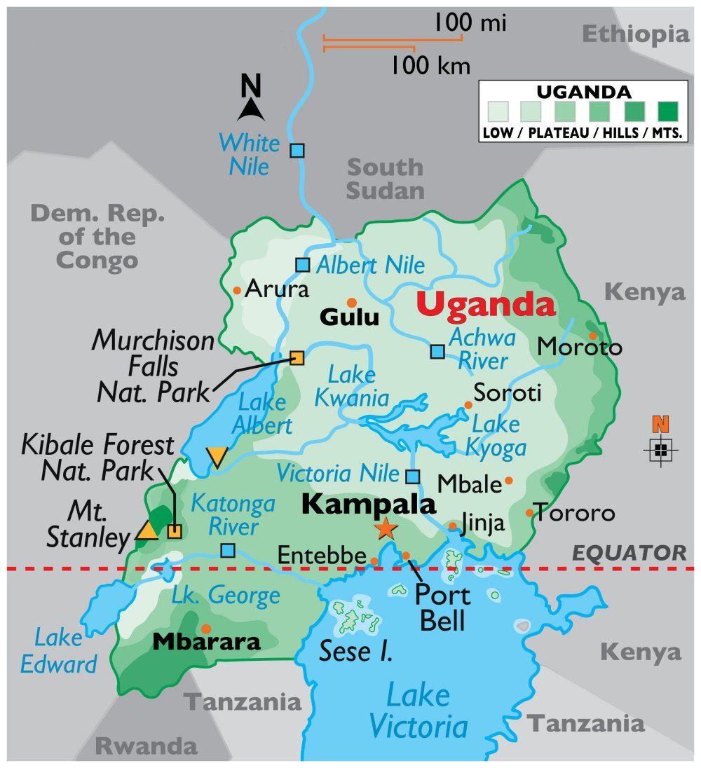 [Update] Bản đồ hành chính đất nước Uganda (Uganda Map) phóng to năm 2022 26