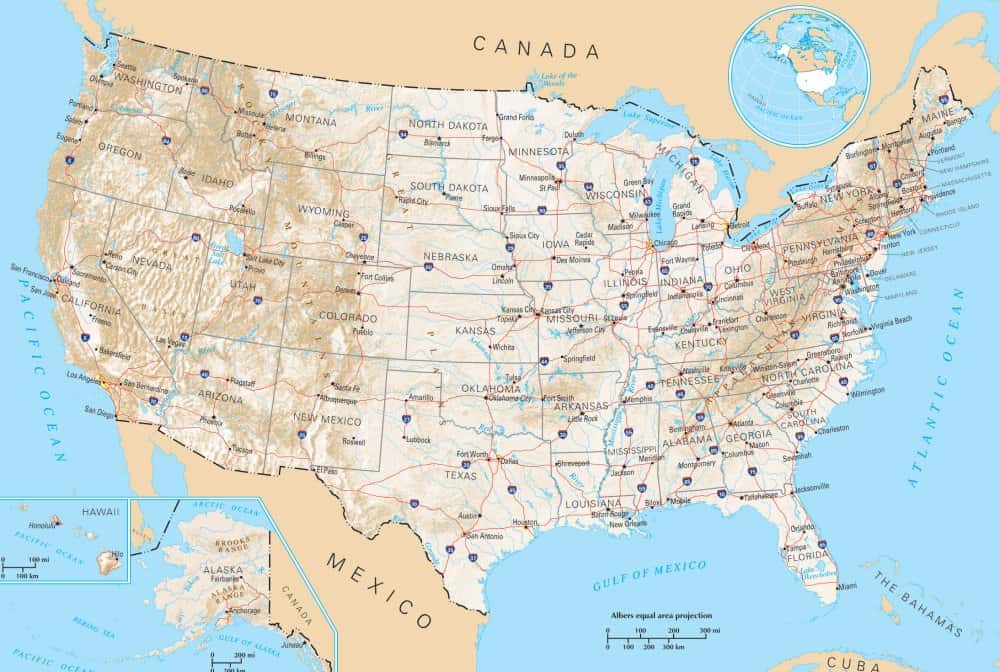 [Update] Bản đồ đất nước Mỹ (Hoa Kỳ) khổ lớn mới nhất năm 2022 27