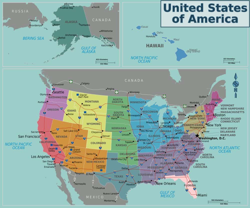 [Update] Bản đồ đất nước Mỹ (Hoa Kỳ) khổ lớn mới nhất năm 2022 28