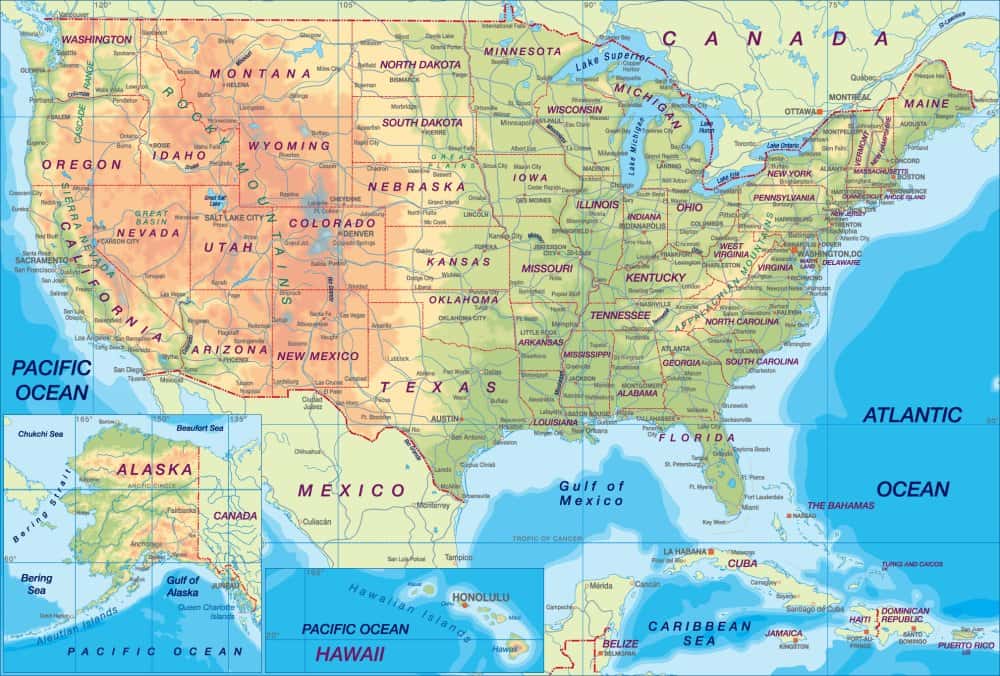 [Update] Bản đồ đất nước Mỹ (Hoa Kỳ) khổ lớn mới nhất năm 2022 30