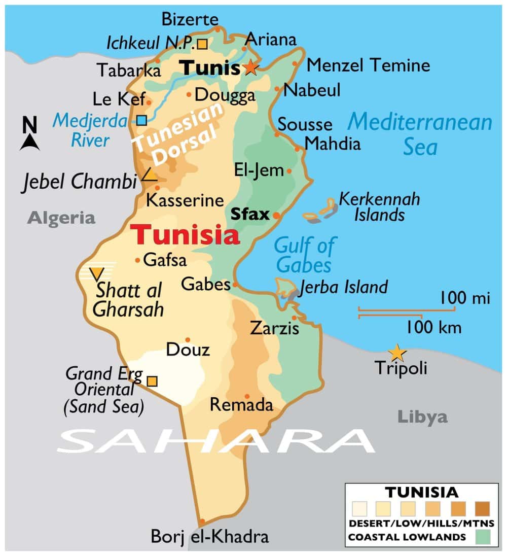 [Update] Bản đồ hành chính đất nước Tunisia (Tunisia Map) phóng to năm 2022 20