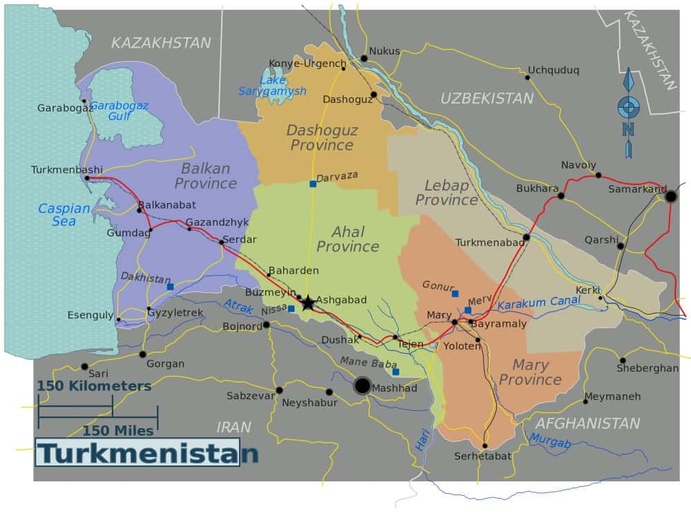[Update] Bản đồ hành chính đất nước Turkmenisan (Turkmenisan Map) phóng to năm 2022 26