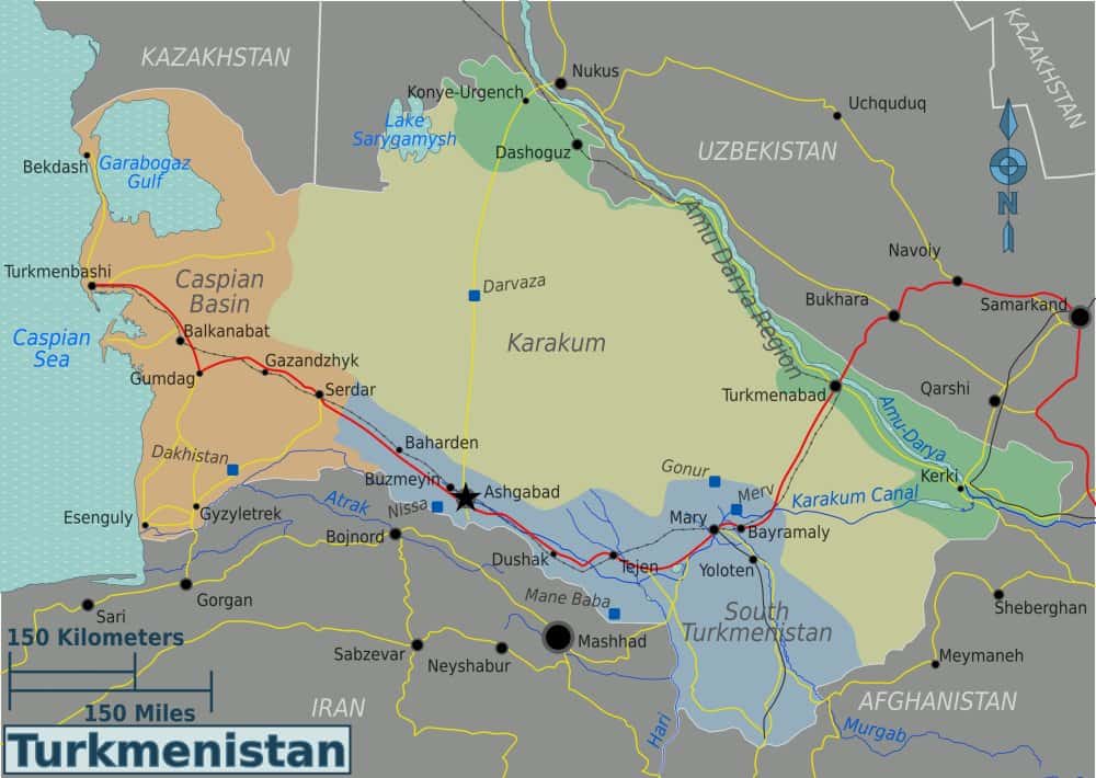 [Update] Bản đồ hành chính đất nước Turkmenisan (Turkmenisan Map) phóng to năm 2022 29