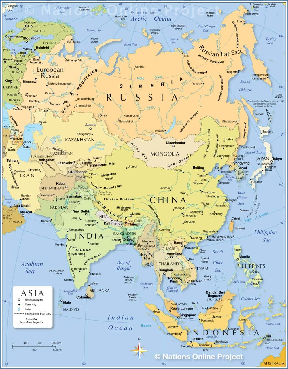 [Update] Bản đồ các nước Châu Á khổ lớn phóng to năm 2022 24