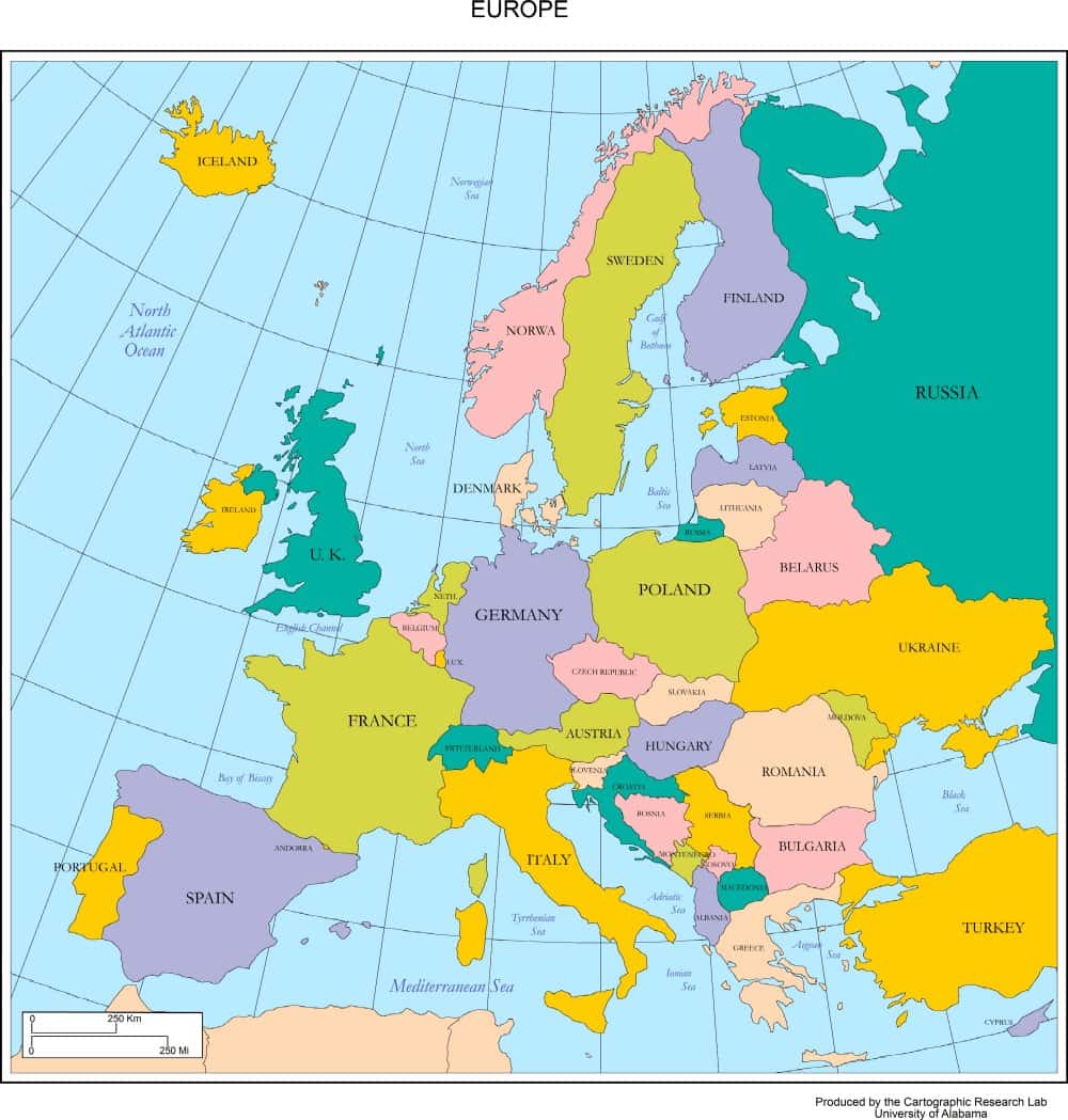 [Update] Bản đồ Châu Âu (Europe Map) khổ lớn phóng to năm 2022 27