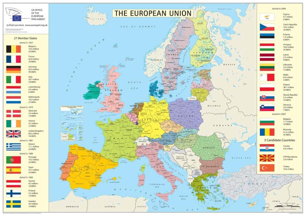 [Update] Bản đồ Châu Âu (Europe Map) khổ lớn phóng to năm 2022 28