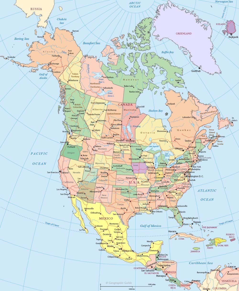 [Update] Bản đồ Châu Bắc Mỹ (North America Map) phóng to năm 2022 22