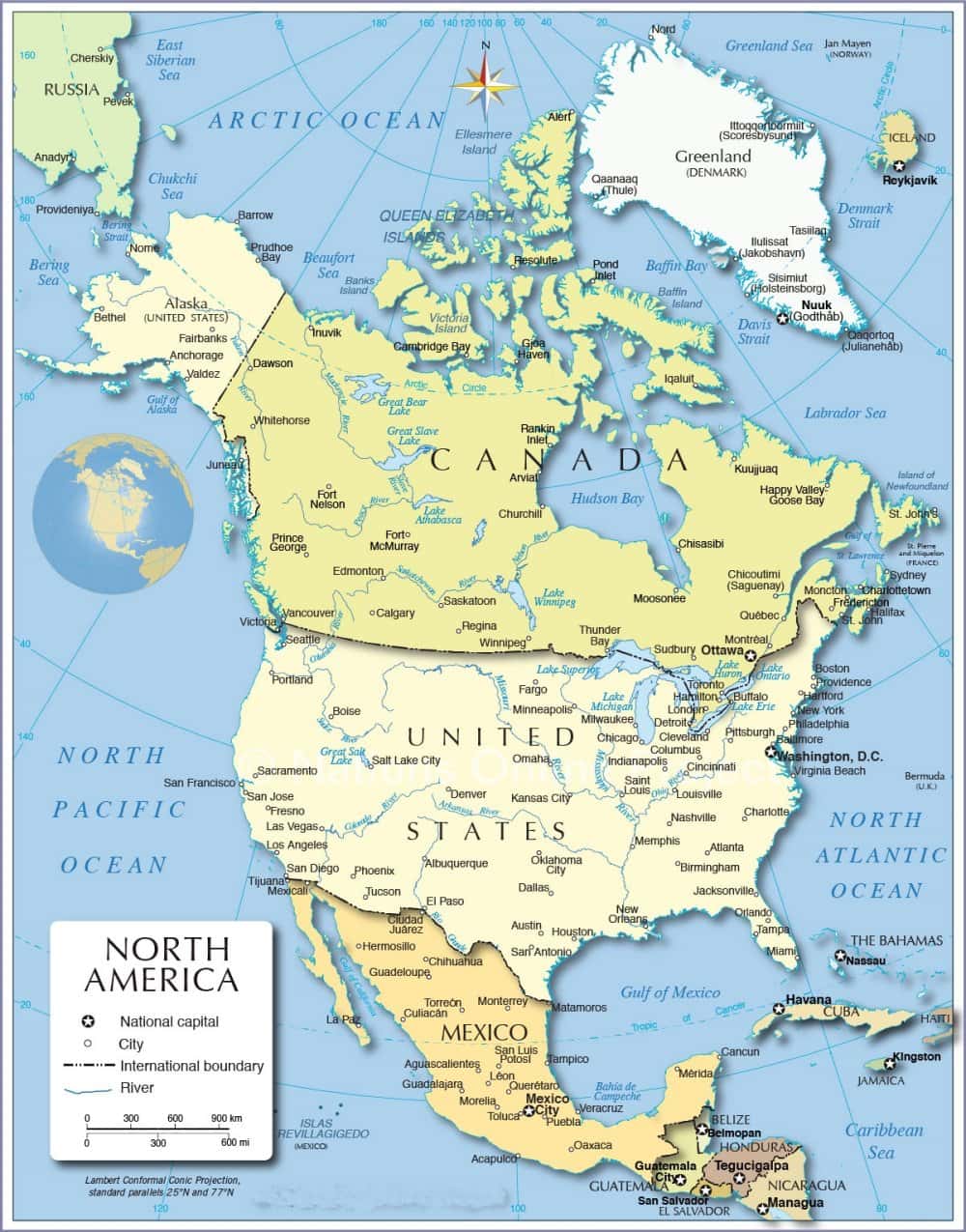[Update] Bản đồ Châu Bắc Mỹ (North America Map) phóng to năm 2022 24