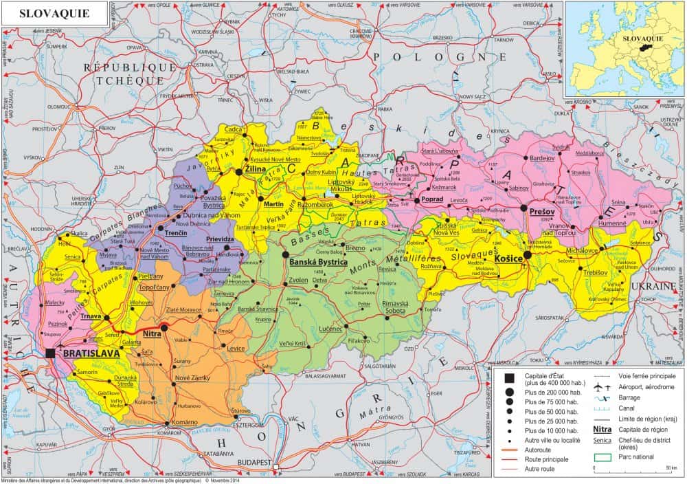 [Update] Bản đồ hành chính đất nước Slovakia (Slovakia Map) phóng to năm 2022 33