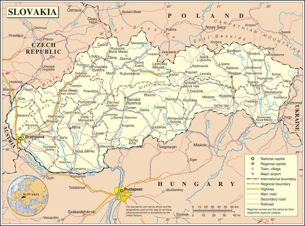 [Update] Bản đồ hành chính đất nước Slovakia (Slovakia Map) phóng to năm 2022 32