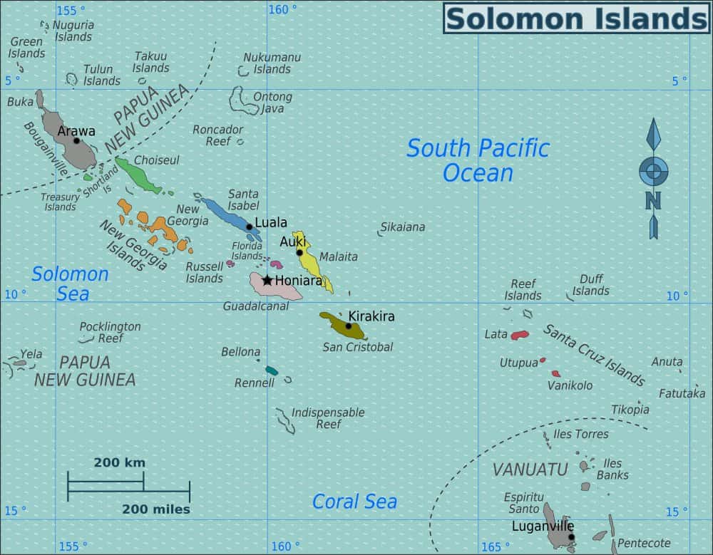 [Update] Bản đồ Quần đảo Solomon (Solomon Map) phóng to năm 2022 23