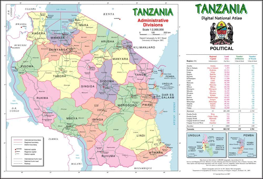 [Update] Bản đồ hành chính đất nước Tanzania (Tanzania Map) phóng to năm 2022 24
