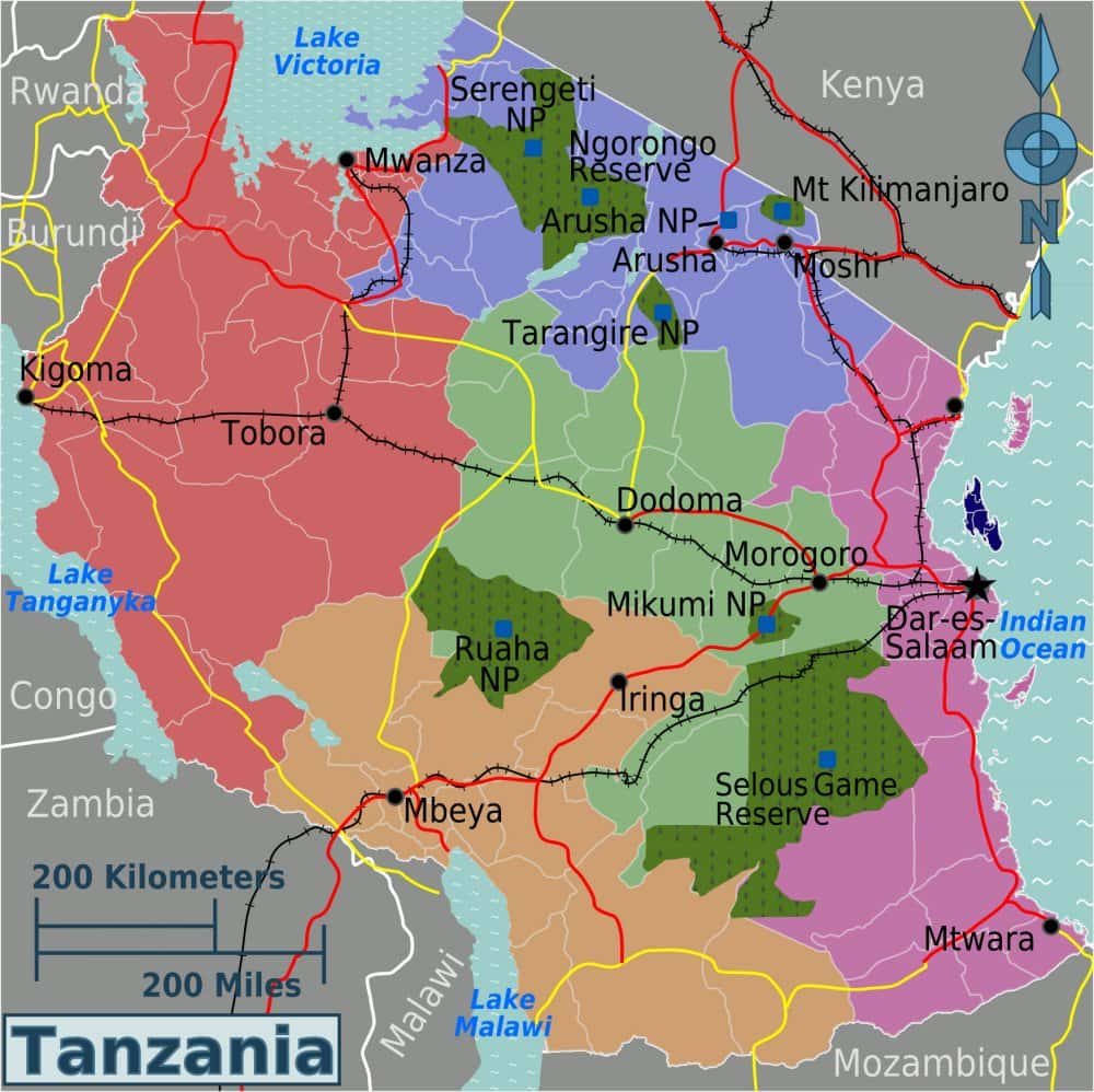 [Update] Bản đồ hành chính đất nước Tanzania (Tanzania Map) phóng to năm 2022 25